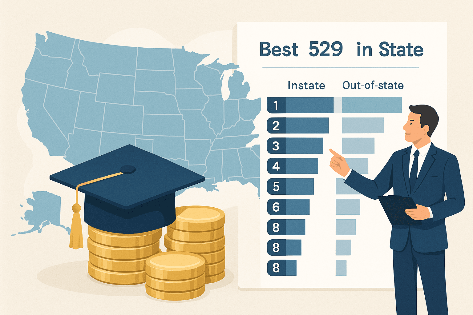 Best 529 Plans by State in 2026: Top 8 Ranked for In-State and Out-of-State Savers - Featured image