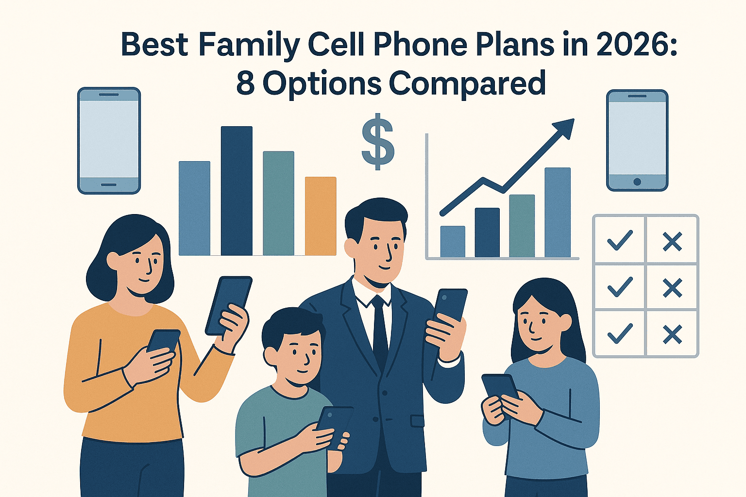 Best Family Cell Phone Plans in 2026: 8 Options Compared - Featured image